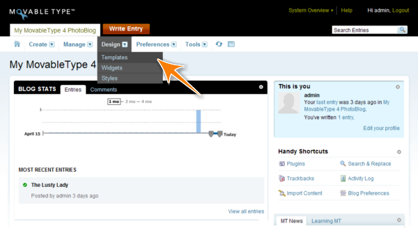 MovableType screenshot