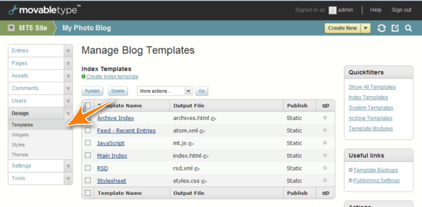 MovableType screenshot