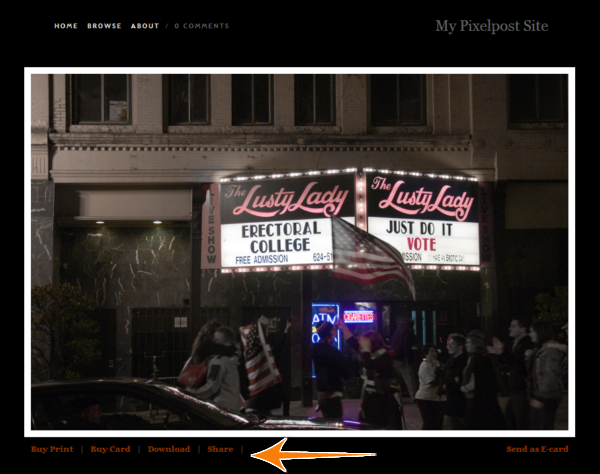 Pixelpost site screenshot